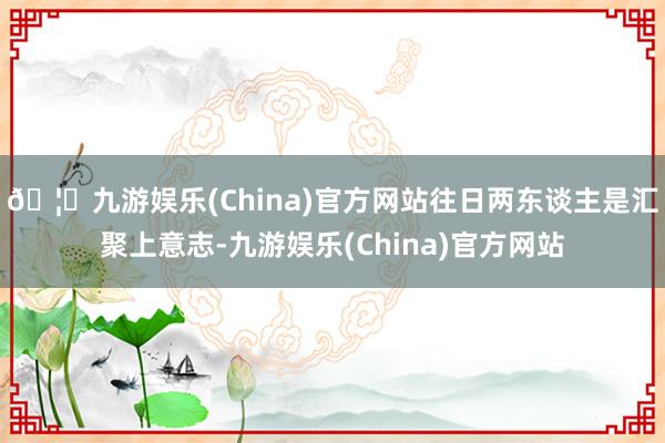 🦄九游娱乐(China)官方网站往日两东谈主是汇聚上意志-九游娱乐(China)官方网站