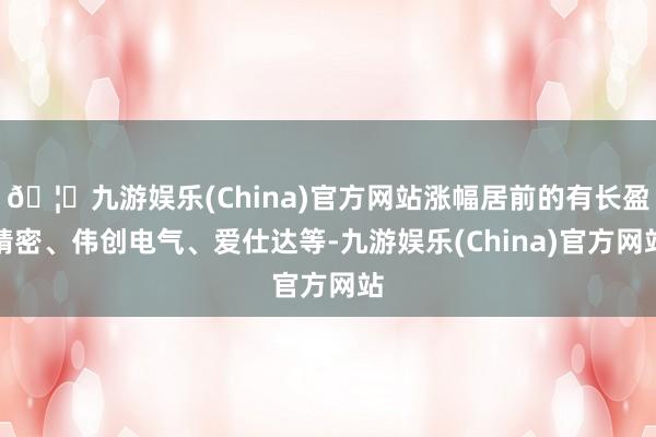 🦄九游娱乐(China)官方网站涨幅居前的有长盈精密、伟创电气、爱仕达等-九游娱乐(China)官方网站