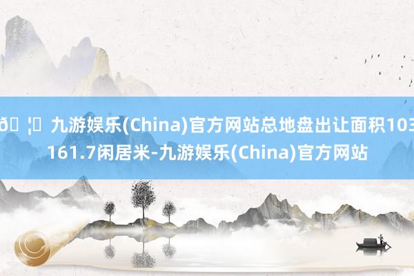 🦄九游娱乐(China)官方网站总地盘出让面积103161.7闲居米-九游娱乐(China)官方网站