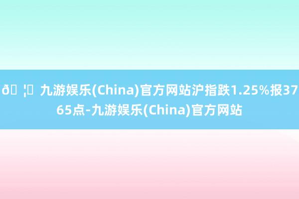 🦄九游娱乐(China)官方网站沪指跌1.25%报3765点-九游娱乐(China)官方网站